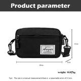 Canvas Crossbody Bag Unisex Small Solid Square Shoulder Pack Handbag