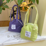 Canvas Crossbody Bag Small Shoulder Handbag Zipper Purse