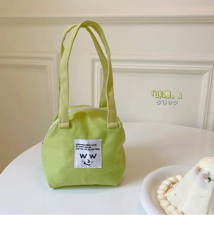 Canvas Crossbody Bag Small Shoulder Handbag Zipper Purse