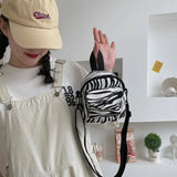 Canvas Crossbody Bag Small Zipper Purse