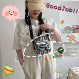 Canvas Crossbody Bag Small Zipper Purse