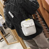 Canvas Women's Handbag Square Bag Printed Letter Shoulder Messenger Bag