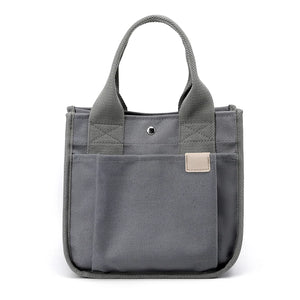 Canvas Women's Shoulder Bag Multi-pocket Casual Tote