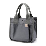 Canvas Women's Shoulder Bag Multi-pocket Casual Tote