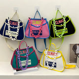 Canvas Chain Shoulder Bag Casual Totes Ladies Crossbody Bag