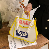 Canvas Chain Shoulder Bag Casual Totes Ladies Crossbody Bag