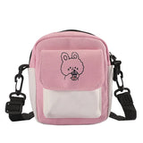 Canvas Womens Phone Bag Shoulder Messenger Hit Flap Purse Casual Handbag