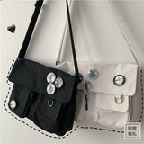 Canvas Messenger Bag Large Capacity School Bag