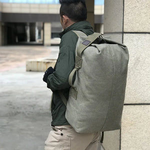 Canvas Backpack Men's Outdoor Sports Travel Bag