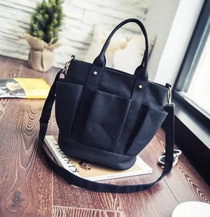 Canvas handbag large shoulder single-pocket canvas bag women bag