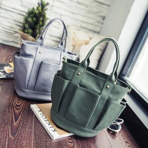 Canvas handbag large shoulder single-pocket canvas bag women bag