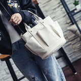 Canvas handbag large shoulder single-pocket canvas bag women bag