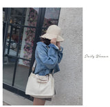 Canvas Multi-Pocket Shoulder Bag Large Capacity Messenger Bag