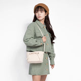 Casual Canvas Messenger Bag for Women, Small Square Shoulder Bag