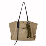 Canvas Handbag Large Capacity College Bag Purse Shoulder Bag