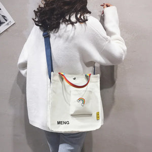 Large Canvas Shoulder Bag for Women