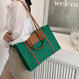 Canvas Shoulder Bag Women's Handbag Office Laptop Storage Tote
