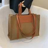 Canvas Shoulder Bag Women's Handbag Office Laptop Storage Tote