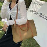 Canvas Shoulder Bag Women's Handbag Office Laptop Storage Tote