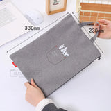 Canvas Document Bag Waterproof Outdoor Portable Storage Bag