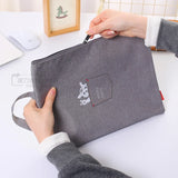 Canvas Document Bag Waterproof Outdoor Portable Storage Bag