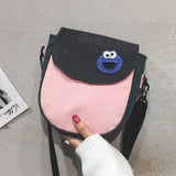 Canvas Ladies Shoulder Bag Soft Casual Girl Flip Zipper Solid