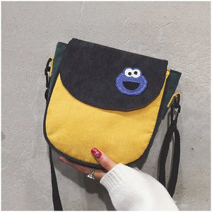 Canvas Ladies Shoulder Bag Soft Casual Girl Flip Zipper Solid