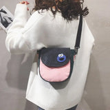 Canvas Ladies Shoulder Bag Soft Casual Girl Flip Zipper Solid
