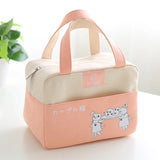 Canvas Lunch Box Insulation Bag Outdoor Picnic Carry-on Storage Work School