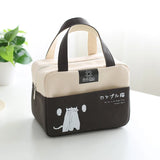 Canvas Lunch Box Insulation Bag Outdoor Picnic Carry-on Storage Work School