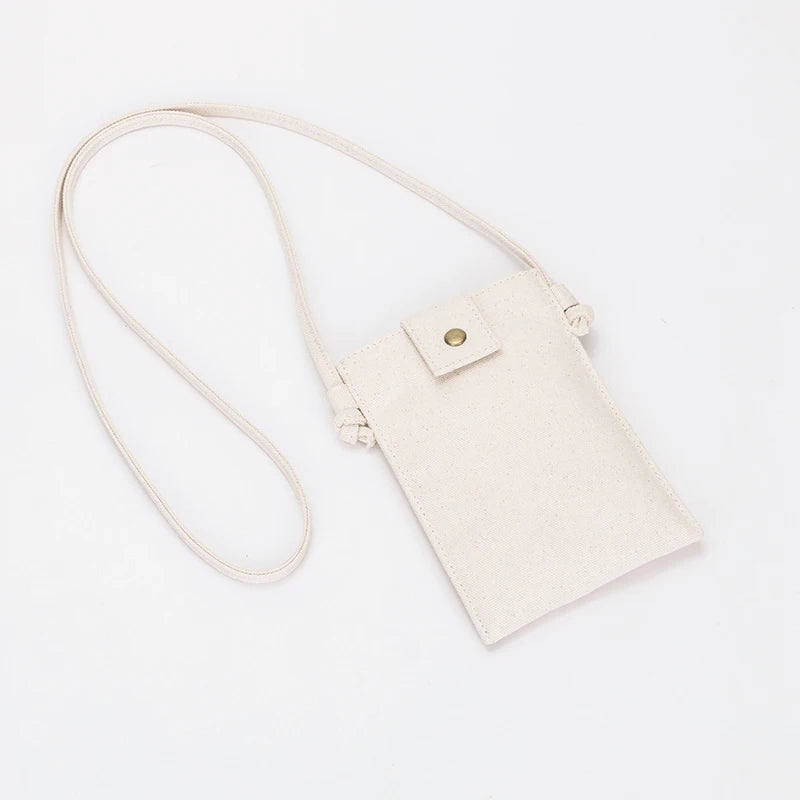 Canvas Mobile Phone Bag Shoulder Messenger Bag