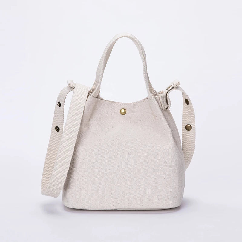 Literary Canvas Shoulder Bag Mini Messenger Bag Women