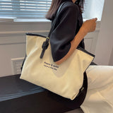 Large Capacity Women's Canvas Tote Bag for Shopping and Shoulder
