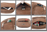 Canvas Waist Bag Men's Multi-Compartment Sports Chest Bag