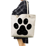 Capacity Lady Tote Bags Pug Cartoon Print Women Shoulder Bag