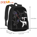 Capoeira Fighter Silhouettes Backpack Large Capacity Bookbag