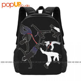 Capoeira Fighter Silhouettes Backpack Large Capacity Bookbag