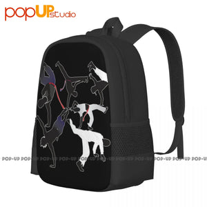 Capoeira Fighter Silhouettes Backpack Large Capacity Bookbag