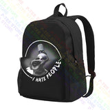 Captain Spaulding I Hate People Horror Halloween Party Large Capacity Backpack