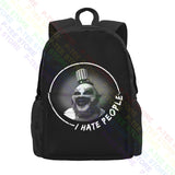 Captain Spaulding I Hate People Horror Halloween Party Large Capacity Backpack