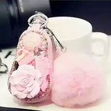 Cartoon Flower Key Bag Hand Flash Diamond Key Holder Purse