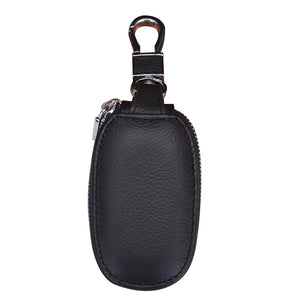 Leather Car Key Bag with See-through Window