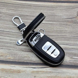 Leather Car Key Bag with See-through Window