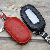 Leather Car Key Bag with See-through Window