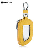 Universal Leather Car Key Bag - Transparent Key Chain
