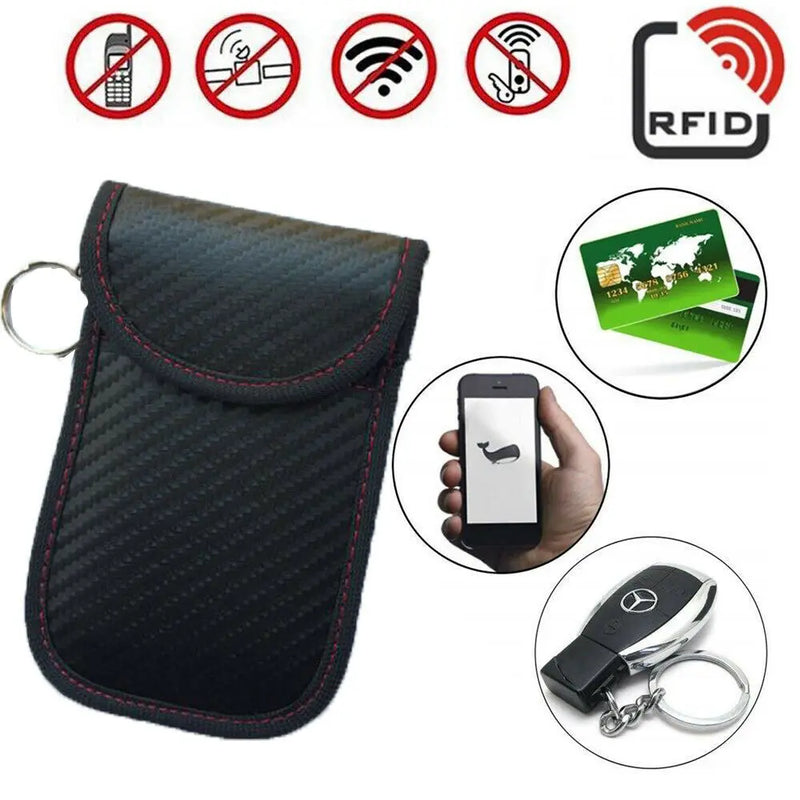 Car Key Blocker Signal Box Fob Pouch Case Rfid Blocking Bag