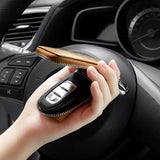 Leather Car Key Case Men Women Retro Wax Leather Key Chain Pouch