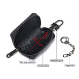 Mini Leather Key Holder with Zipper Closure