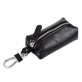 Car Key Case PU Leather Key Holder Zipper Bag Keychain Pouch Organizer