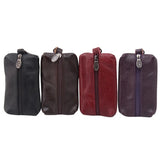 Leather Car Key Case Wallet Zipper Bag Keychain Holder Organizer